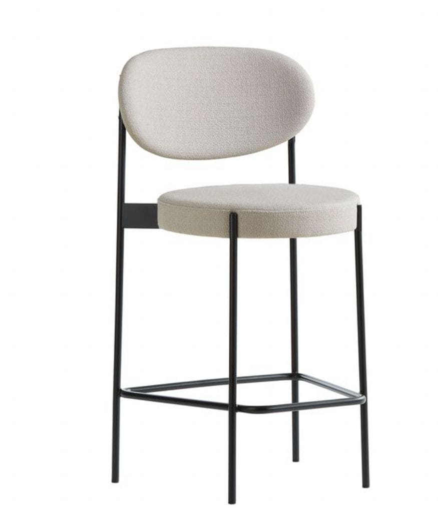 Series 430 Bar Stool,SH65cm,Black Frame, Model No: 910705, Group. 3, Vidar 222 ,  Seat Ø46 cm H: 100 cm or 110 cm