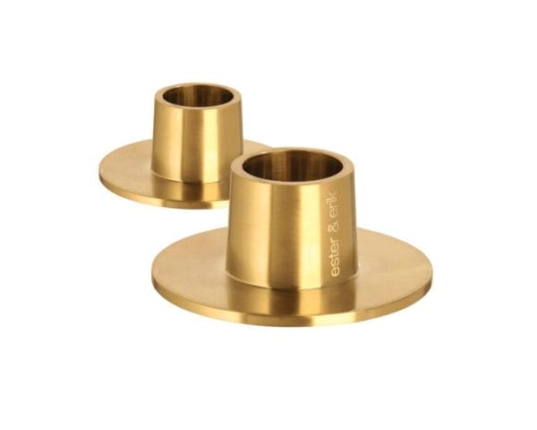 Candleholders Medium, Gold, Matt, Ø6 cm