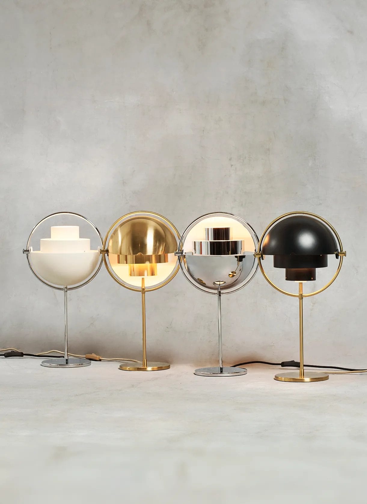 Multi-Lite Table Lamp, Shade Shiny Brass, Base Brass - Image 3