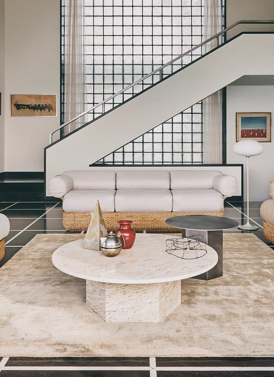 Epic Coffee Table - Neutral White Travertine, Round, Ø110 cm - Image 4