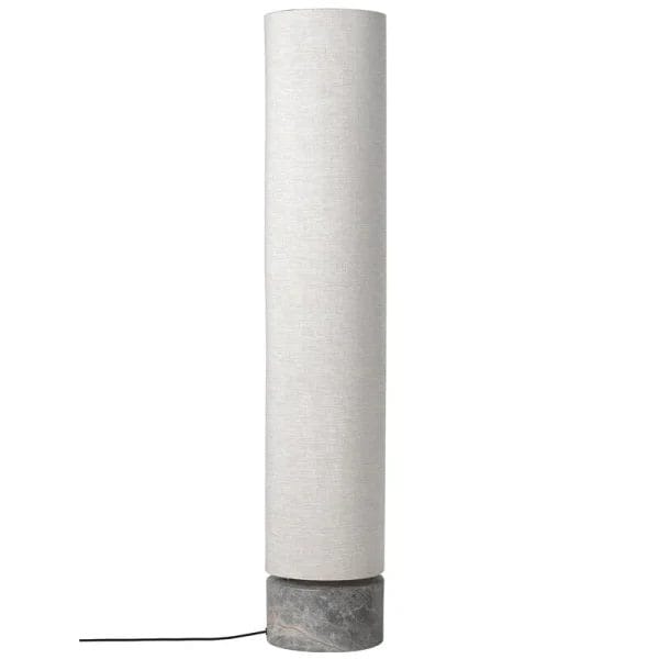 Unbound Floor Lamp, UK, Shade: Canvas, Base: Grey Marble, H80 cm