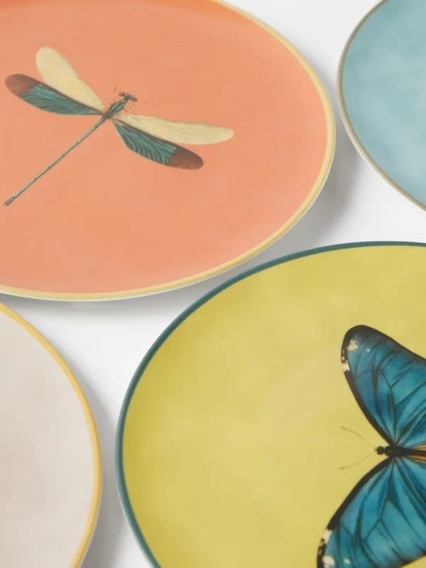 INP Insects Collection, Handpainted  Ceramic Plate, Dragonfly, Ø28 cm - Image 3
