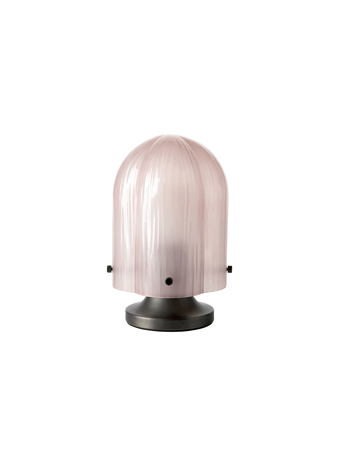 Seine Portable Lamp, Antique Brass, Coral glass