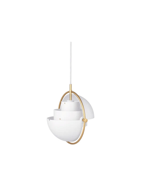 Multi-Lite Pendant Small, Shade: White Semi Matt, Base: Brass - Image 2