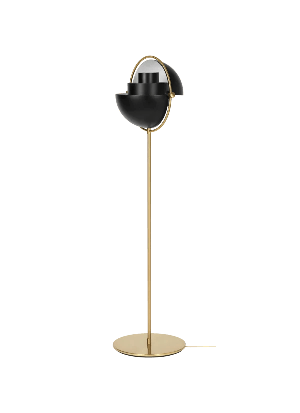 Multi-Lite Floor Lamp, Soft Black Semi Matt, Base Brass - Image 2