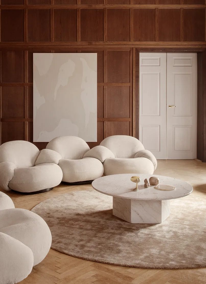 Epic Coffee Table - Neutral White Travertine, Round, Ø110 cm - Image 3