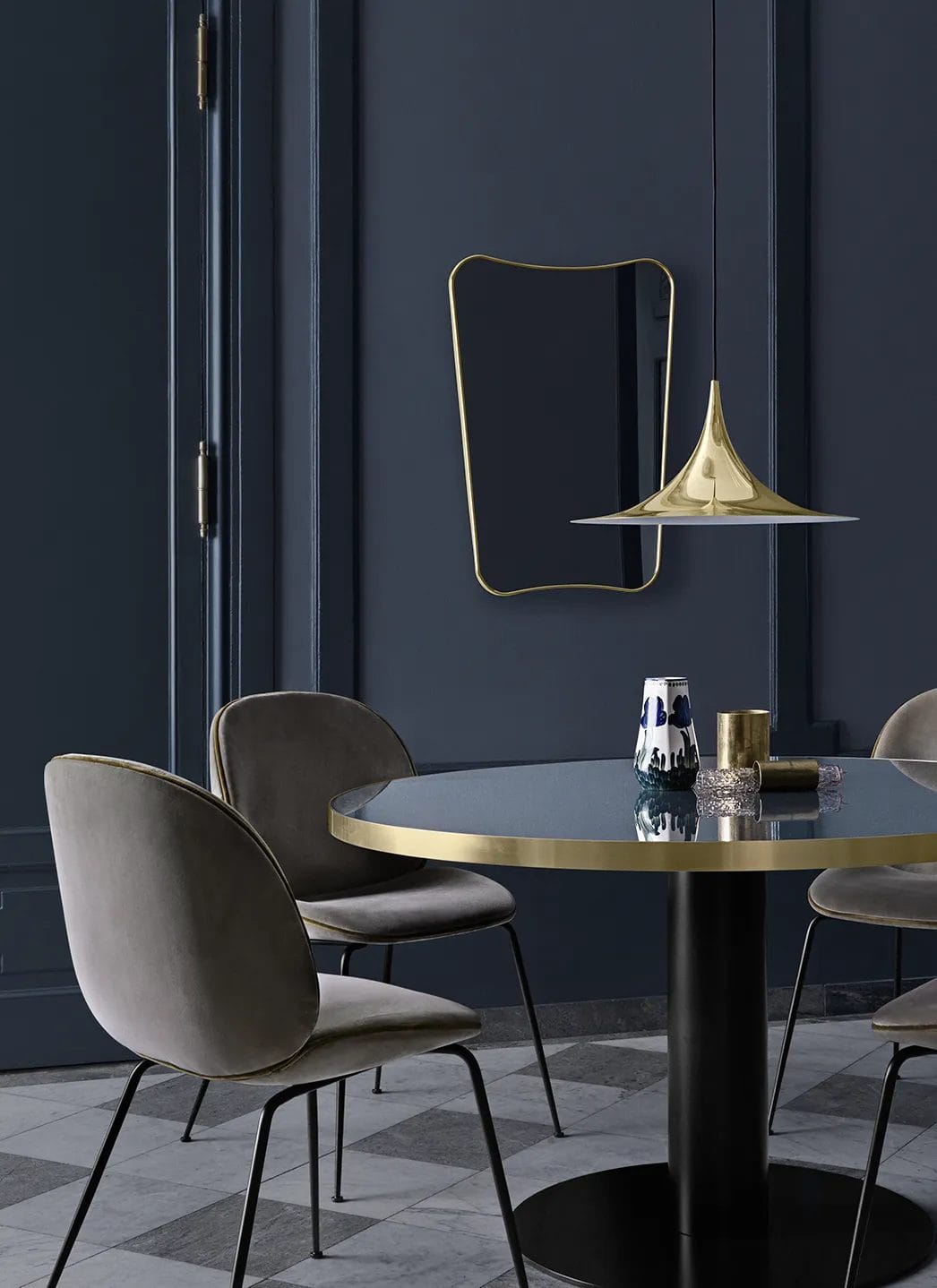 F.A. 33 Wall Mirror, Brass