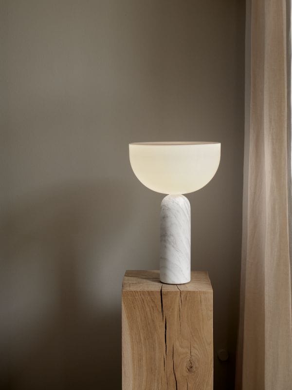 Kizu Table Lamp, Large, White Marble , H45xØ30 - Image 3