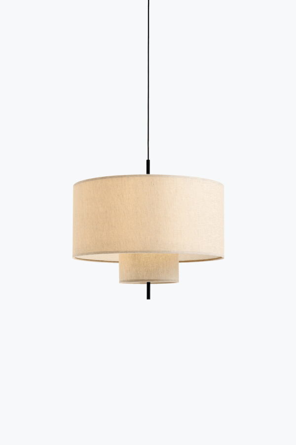 Margin Pendant Lamp Beige w. Black Fitting Ø70 cm - Image 3