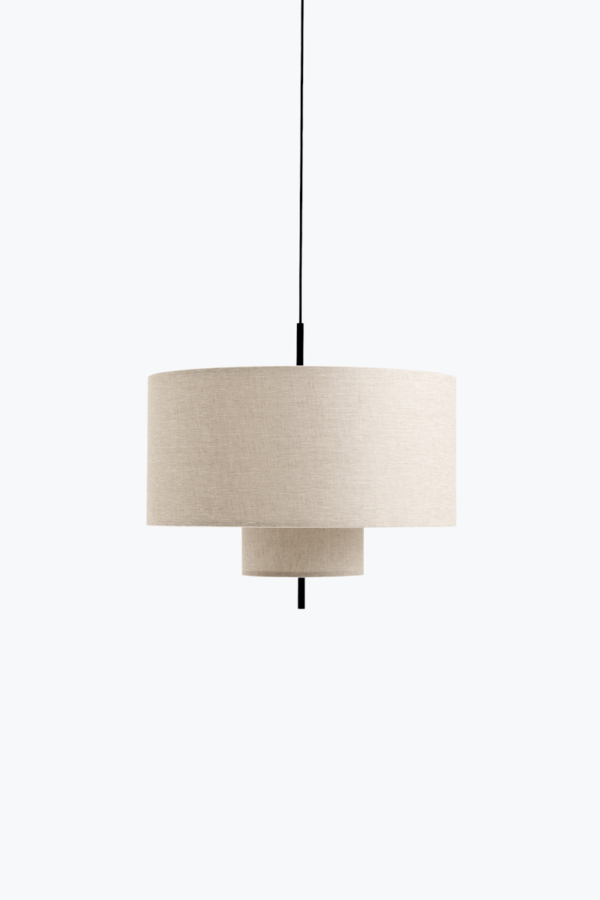 Margin Pendant Lamp Beige w. Black Fitting Ø70 cm - Image 4