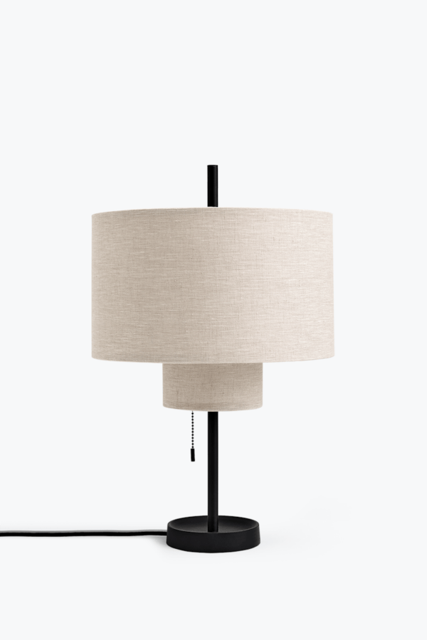Margin Table Lamp, Shade: Beige, Base Black - Image 4