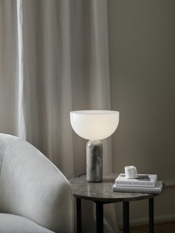 Kizu Table Lamp, Small, Grey Marble, Ø25 cm - Image 2