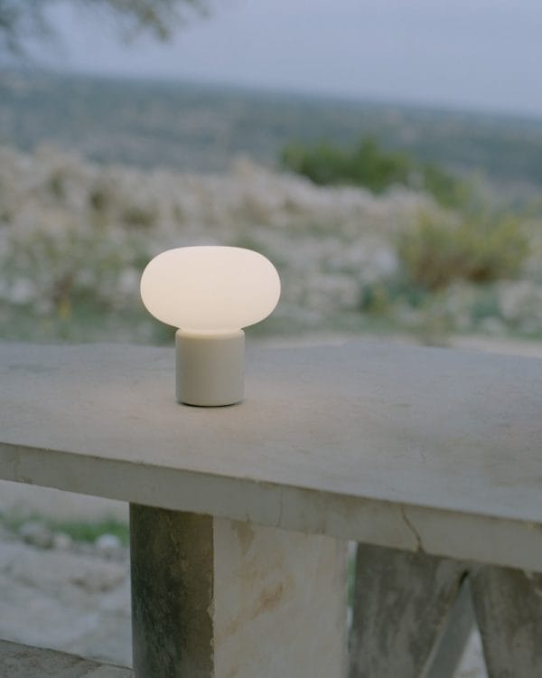 Karl-Johan Portable Table Lamp, Light Grey - Image 2
