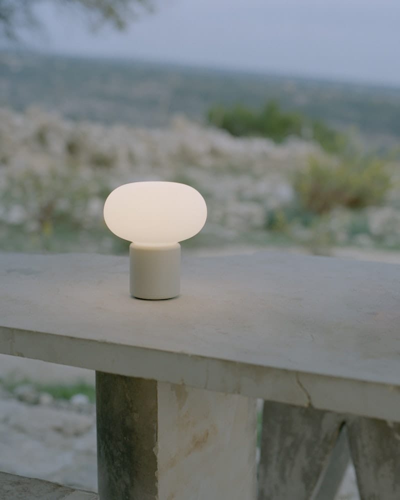 Karl-Johan Portable Table Lamp,Light Grey