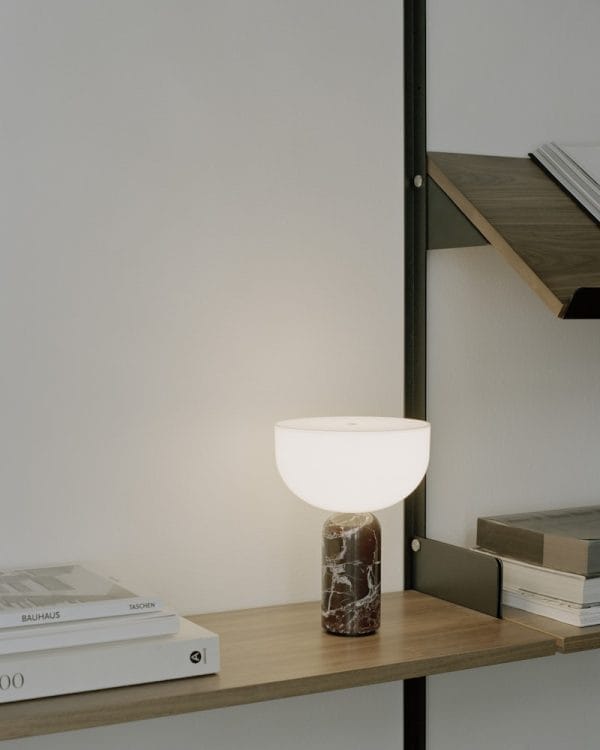 Kizu Portable Lamp,Rosso Levanto Marble Ø18 cm - Image 2