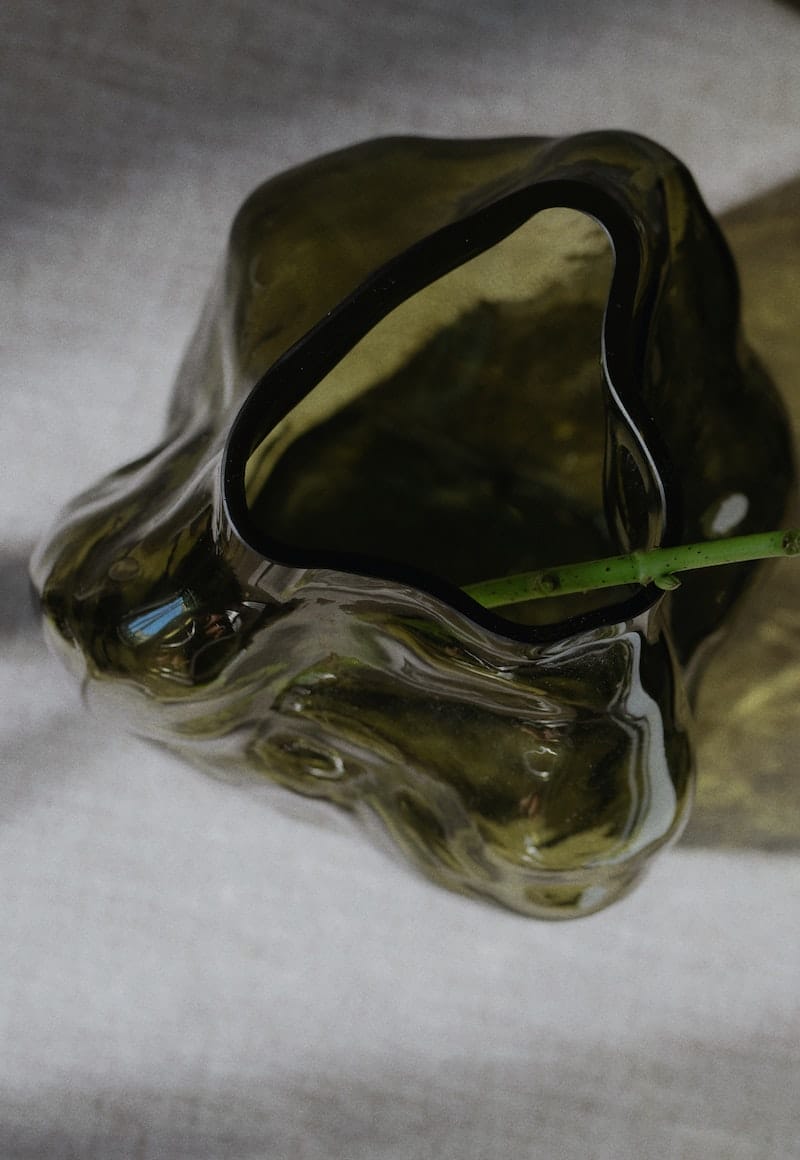 Blæhr Vase, Smoked Green Glass - Image 2