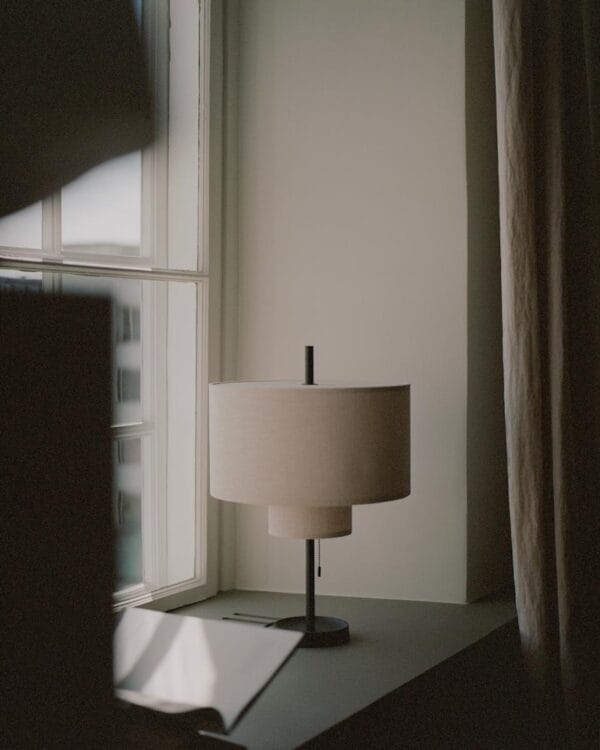Margin Table Lamp, Shade: Beige, Base Black - Image 3