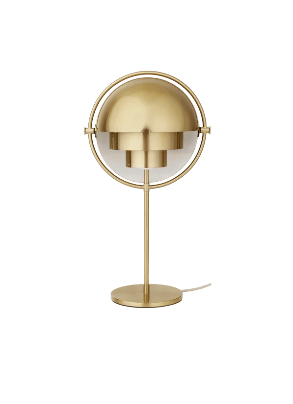 Multi-Lite Table Lamp, Shade Shiny Brass, Base Brass