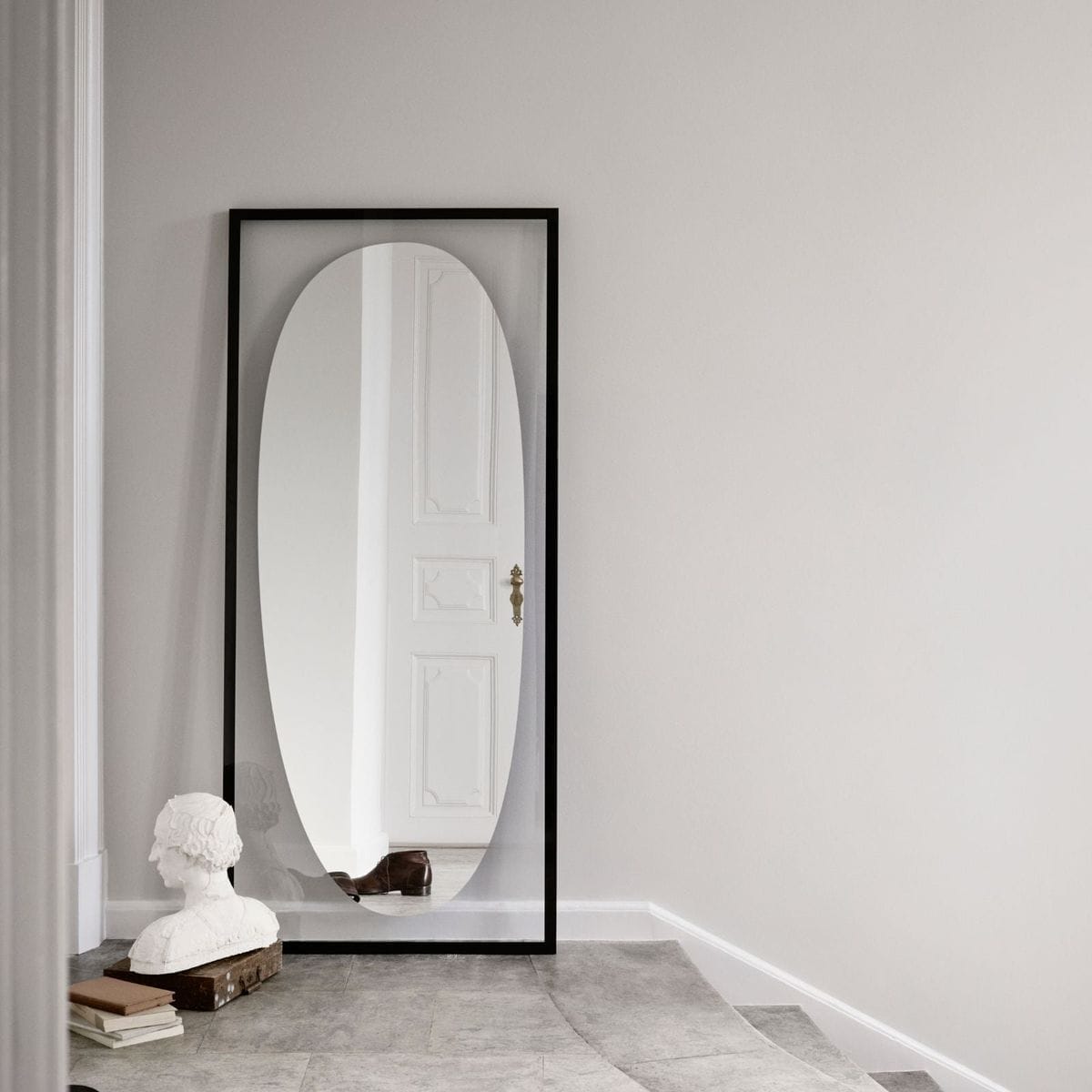 The Shadow Mirror By Aleksej Iskos, Frame: Black, 80 x 180 cm