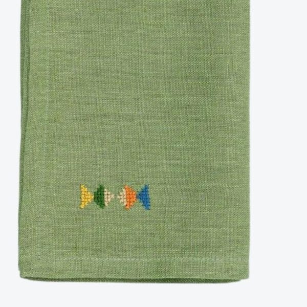 Kiss Napkin, Green, 46 x 46 cm