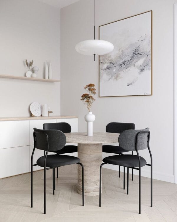 Coco Dining Chair – Karakorum 006, Black Base