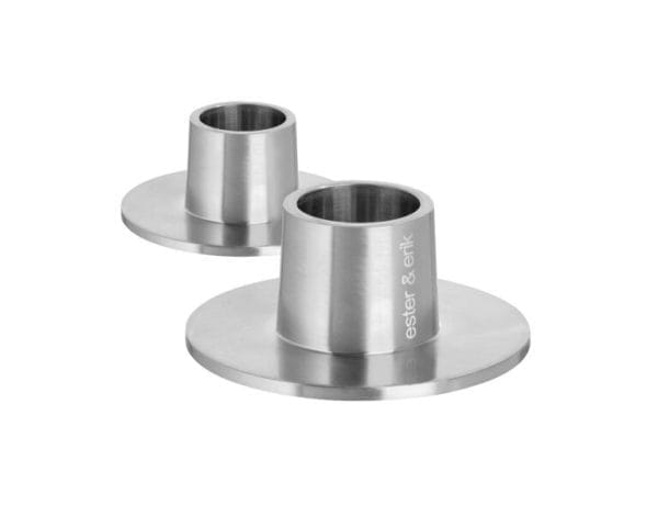 Candleholders Medium, Silver, Matt, Ø6 cm