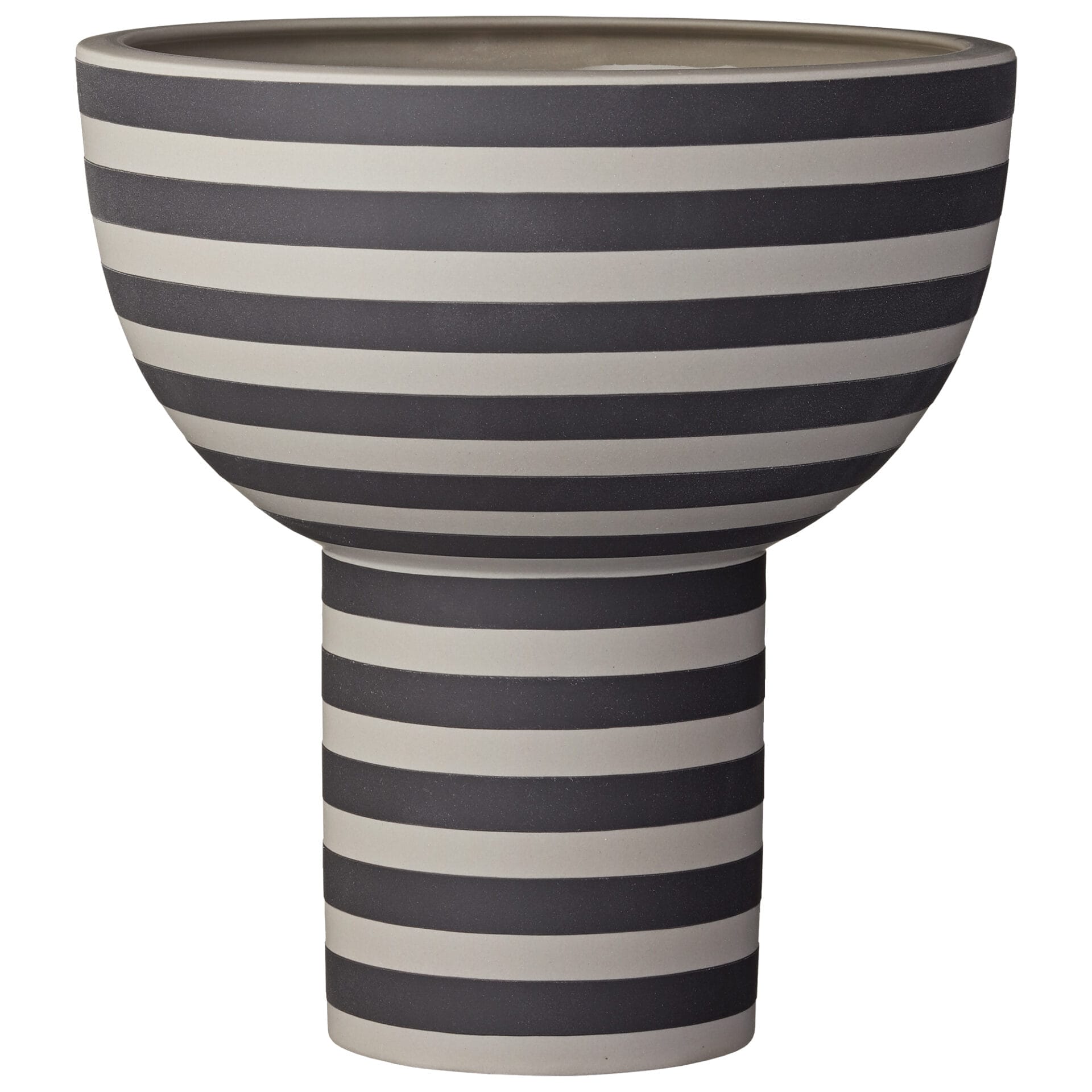 Varia Sculptural Vase, Ash/Black, Ø23 cm