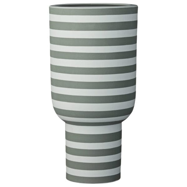 Varia Sculptural Vase, Dusty Green/Forest, Ø15 cm - Image 2