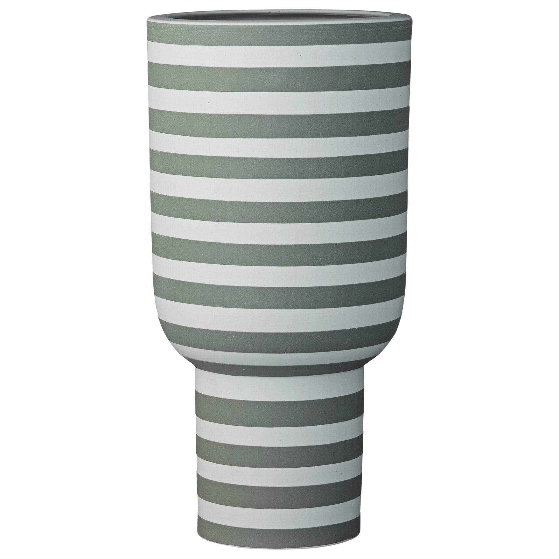 Varia Sculptural Vase, Dusty Green/Forest, Ø15 cm