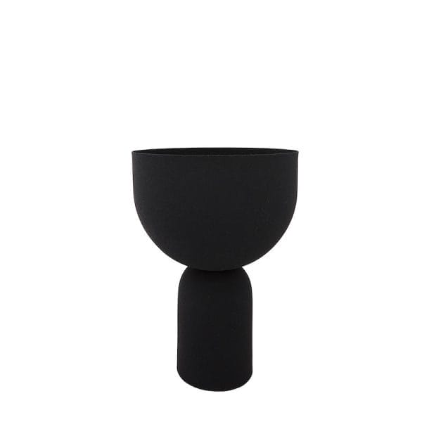Torus Flowerpot, Black/Black, Ø22 cm