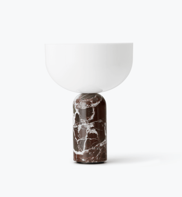 Kizu Portable Lamp,Rosso Levanto Marble Ø18 cm
