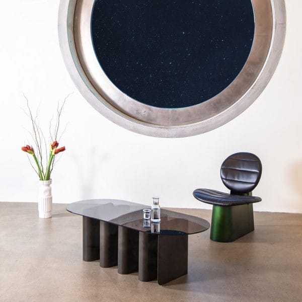 Tavolino 2, Glass Top, Grey Base - Image 3