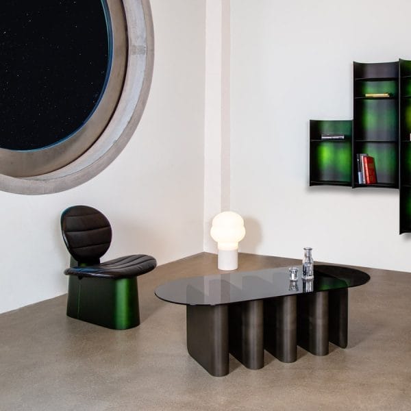 Tavolino 2, Glass Top, Grey Base - Image 2