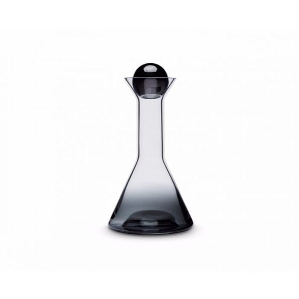 Tank Decanter, Glass Clear, Black