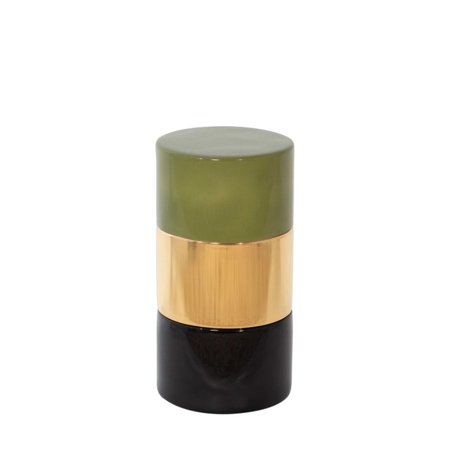 Imi Three Table, Green, Gold, Black