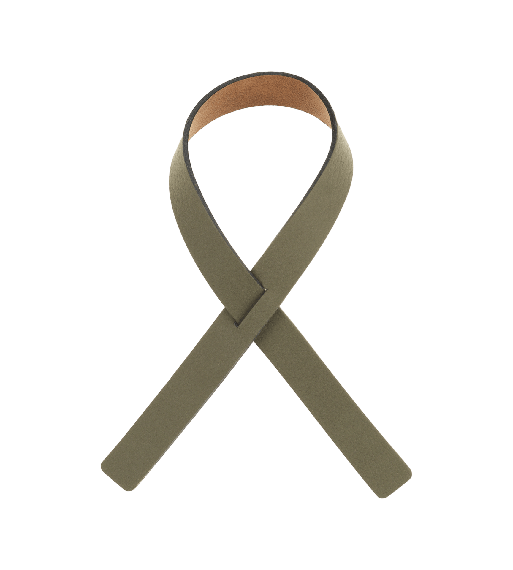 Napkin Loop Fold, Leather Nupo, Army Green/Nature (4 Pieces), 1 x 30 cm