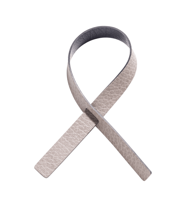 Napkin Loop Fold, Leather Bull Warm, Grey/Black (4 Pieces), 1 x 30 cm