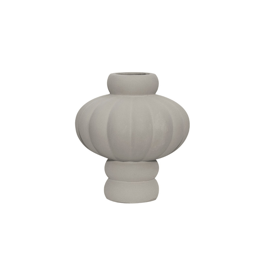 Balloon Vase #02, Ceramic, Sanded Grey, Ø6.5 cm