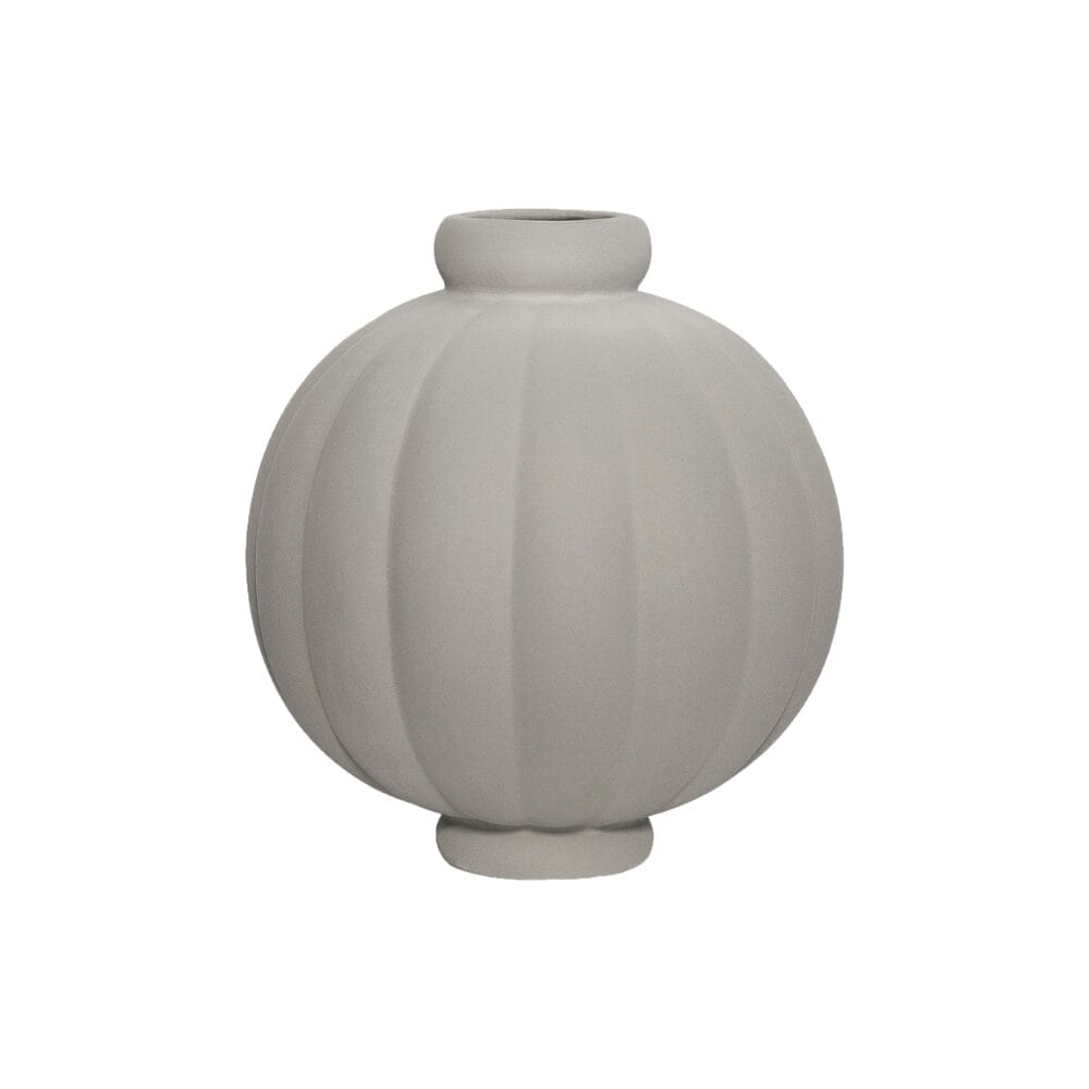 Balloon Vase #01, Ceramic, Sanded Grey, Ø6,5 cm