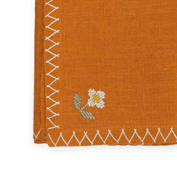 Bloom Napkin, Orange, 46 x 46 cm - Image 2