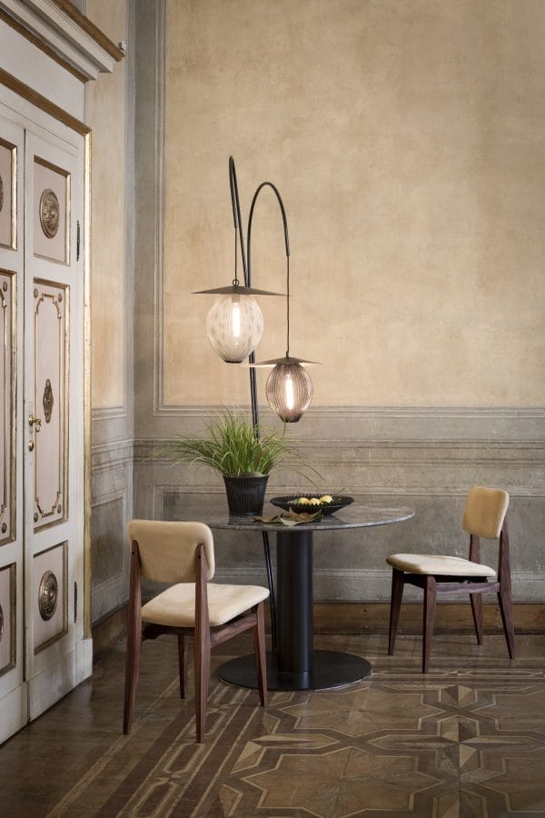 Satellite Pendant (L), Cream White Semi Matt, Base Black - Image 4