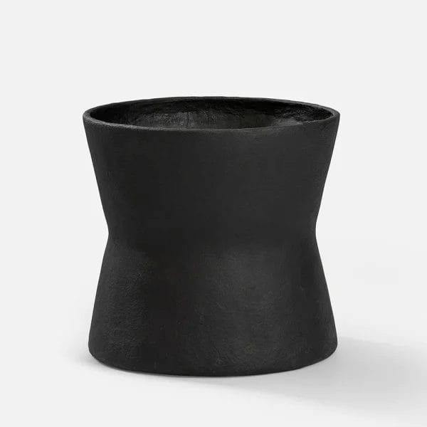 Planter Construct L, Black, Paper Mache