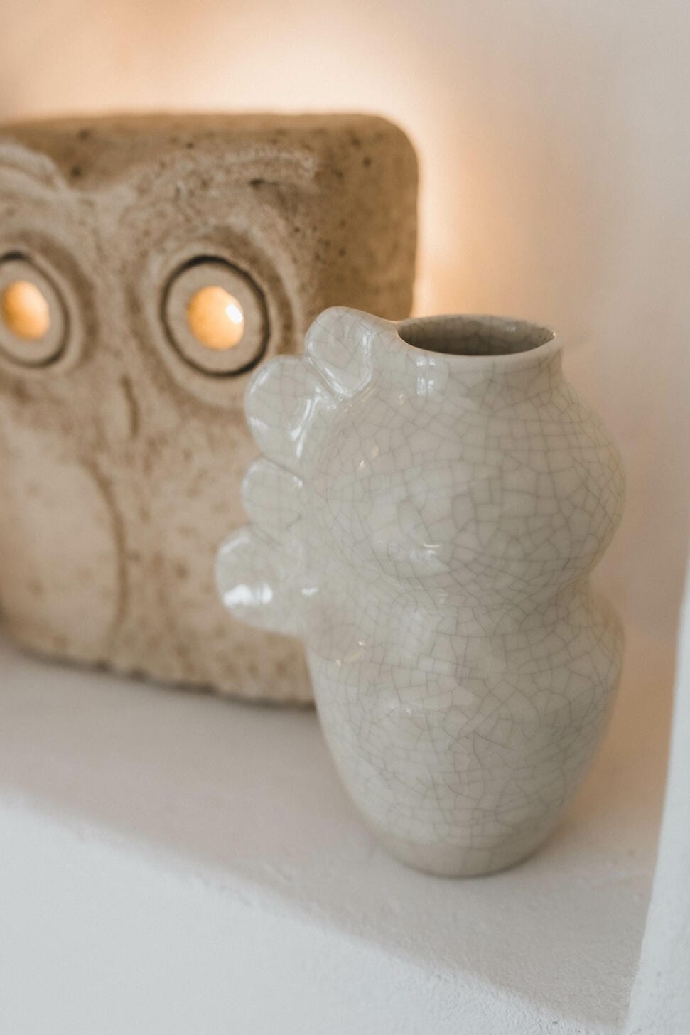 Medee Vase, Quartz Craquele, Ø11 x H16 cm - Image 2