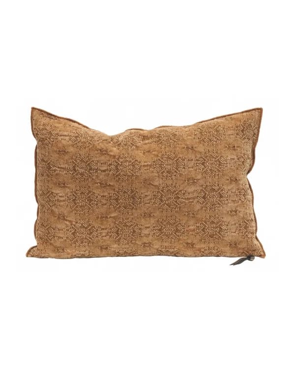 Jacquard Stone Washed Cushion, Kilim Terracotta, 40 x 60 cm
