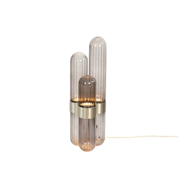 Cactus Small Light, Smokey Glass, Brass - Image 2