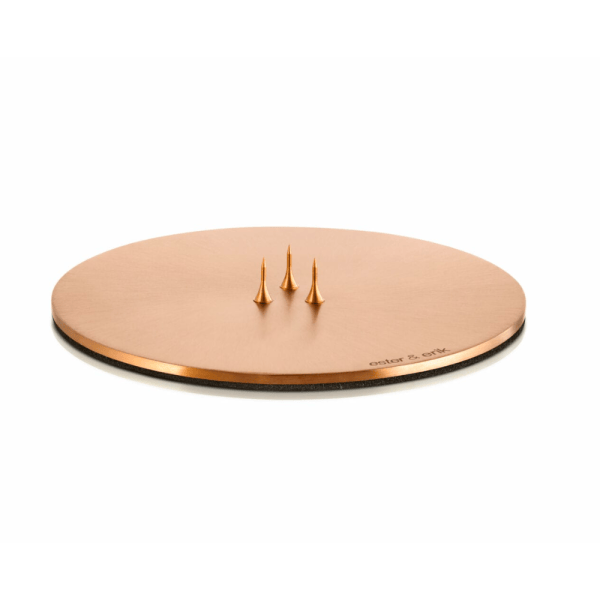 Candle Plate, Rose Gold, Matt, Ø12 cm
