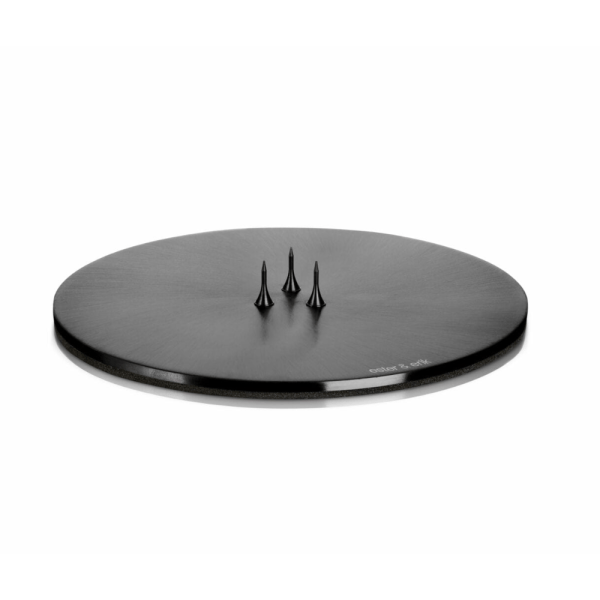 Candle Plates, Black, Matt, Ø12 cm