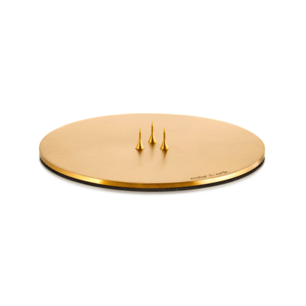 Candle Plates, Gold, Matt, Ø12 cm