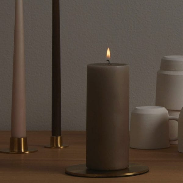 Candle Plates, Gold, Matt, Ø12 cm - Image 2