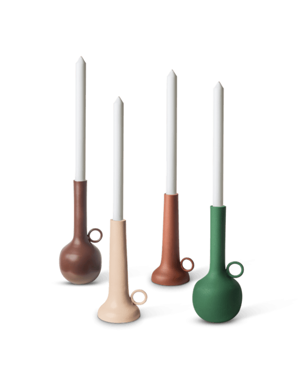 Spartan Candle Holder S, Beige, L11 x W9.5 x H22 cm - Image 3